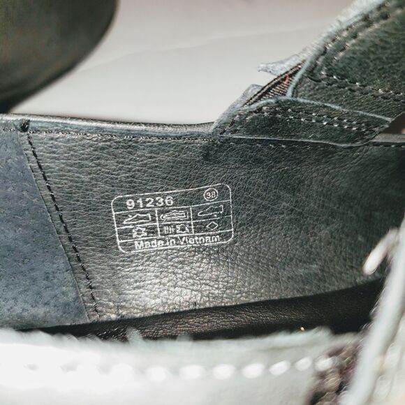 Josef Seibel Tina Gray Split Toe Mary Jane Hook Loop Low Heel Size US 7 EU 38 - Picture 8 of 11